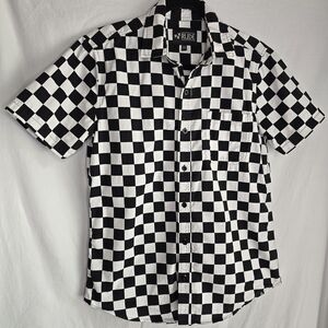 RUDE Black & White Checkered Casual Shirt